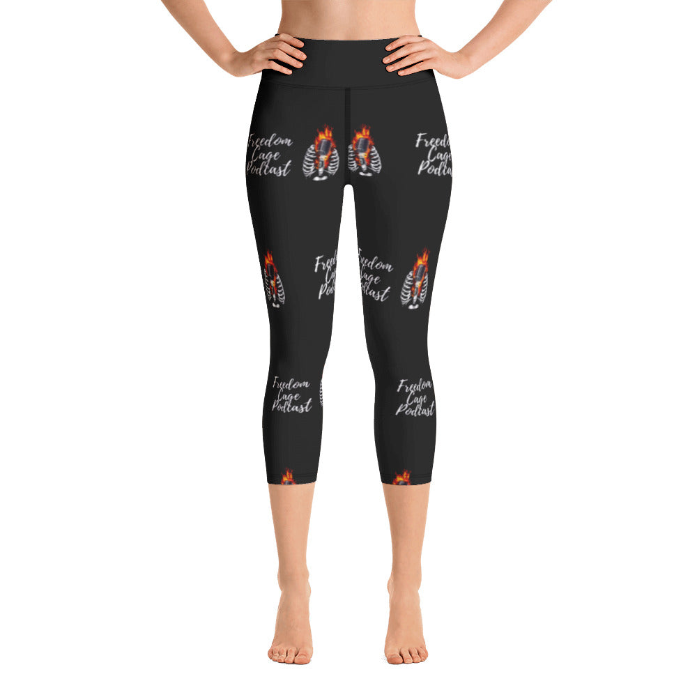 Women's FCP All Over Logo Yoga Capri Leggings