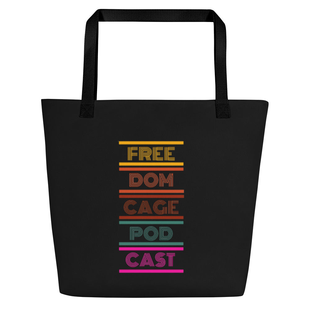 FCP Retro Stack Logo Large Tote Bag w/ Pocket