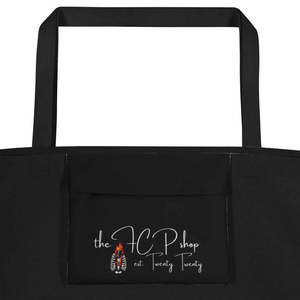 FCP Retro Stack Logo Large Tote Bag w/ Pocket