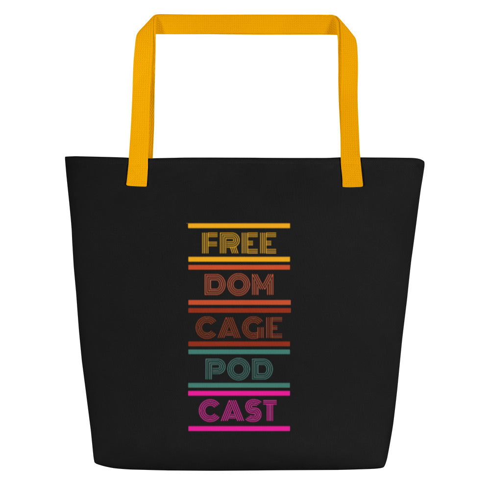 FCP Retro Stack Logo Large Tote Bag w/ Pocket