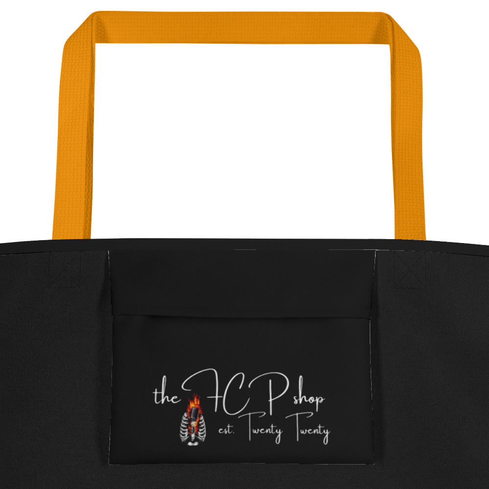 FCP Retro Stack Logo Large Tote Bag w/ Pocket